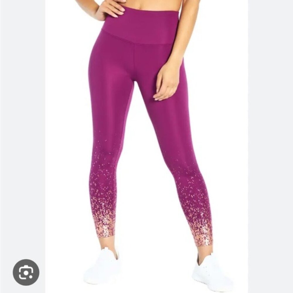 Marika Sparks Phlox Rose Gold Yoga Leggings NWOT